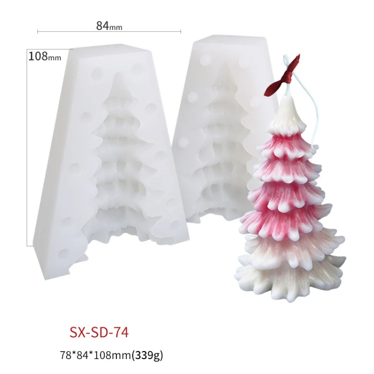 Christmas DIY Scented Candle Silicone Mold, Color: White(SD-74) - Image 2