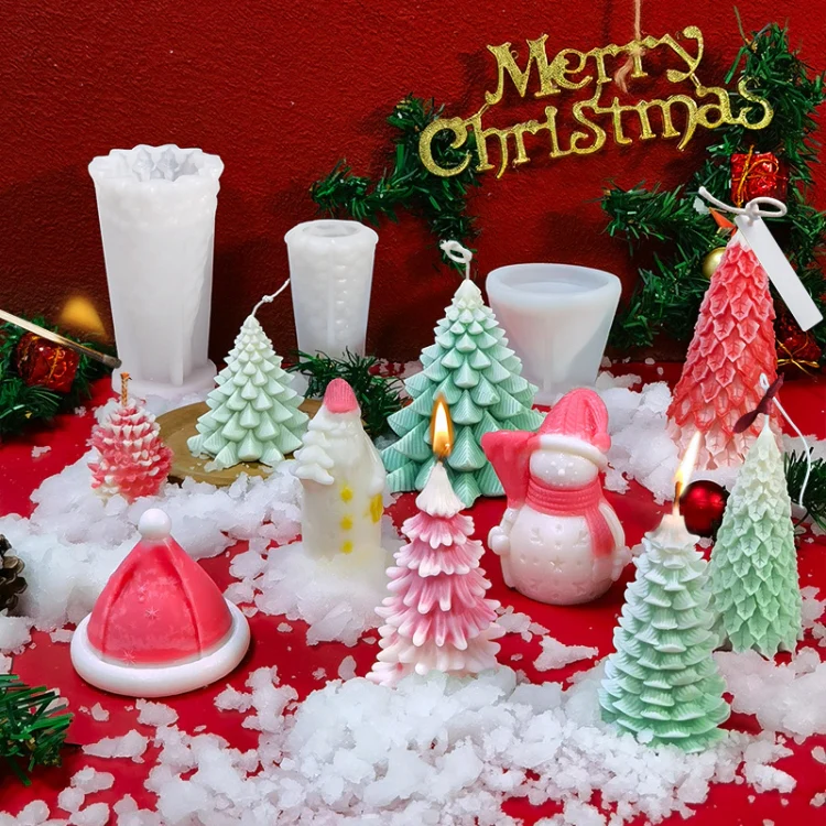 Christmas DIY Scented Candle Silicone Mold, Color: White(SD-79) - Image 5