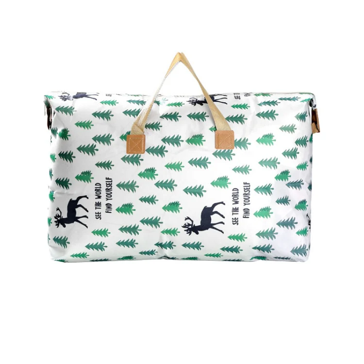 Clothes Quilt Storage Bag Large Capacity Waterproof Moistureproof Moving Luggage Bag, Style: 48L Medium Elk