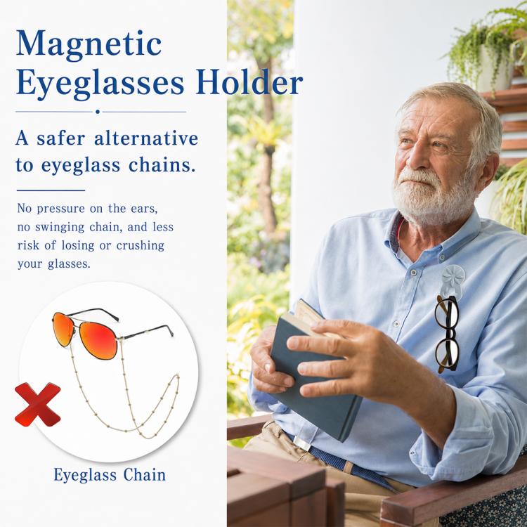 Clothes Silicone Magnetic Glasses Holder(Black) - Image 3