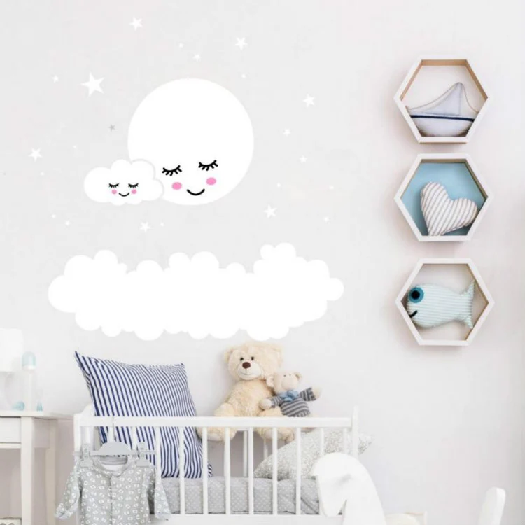 Cloud Star Moon Children Room Decoration Wall Sticker, Size:62cm x 62cm - Image 4