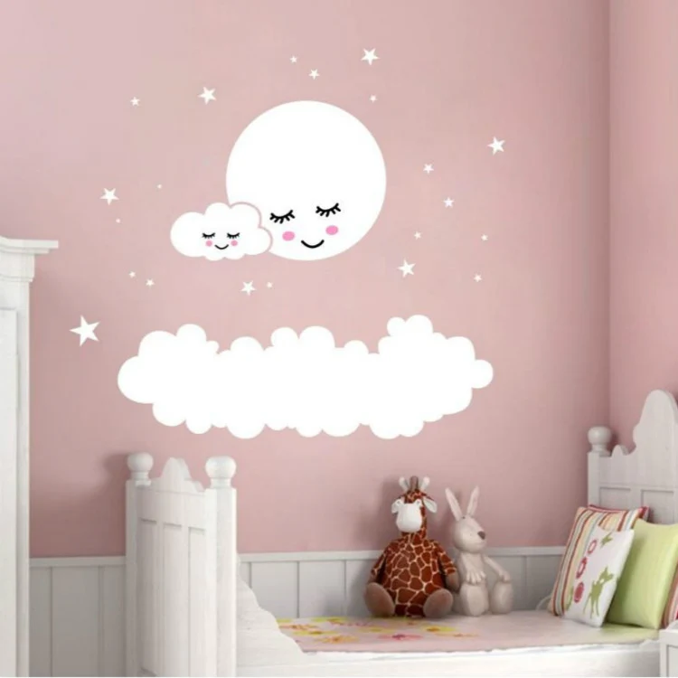 Cloud Star Moon Children Room Decoration Wall Sticker, Size:62cm x 62cm - Image 5