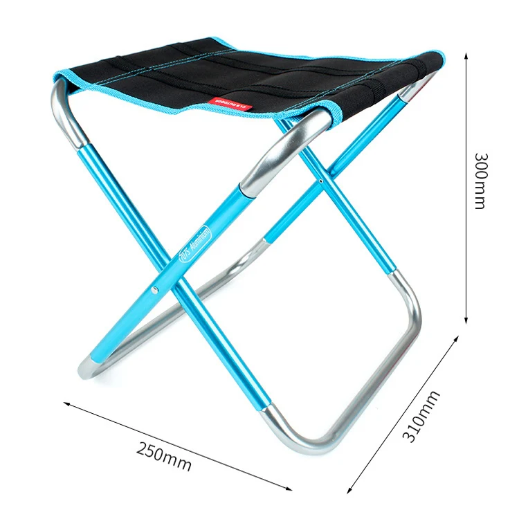 CLS Large 7075 Aluminum Alloy Outdoor Folding Stool Portable BBQ Fishing Folding Chair, Size: 30x25x31cm(Black) - Image 8