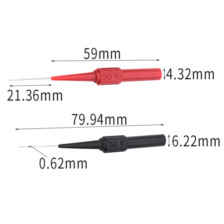 Coarse Probe Auto Repair Test Multimeter Pen, Color: Red - Image 2