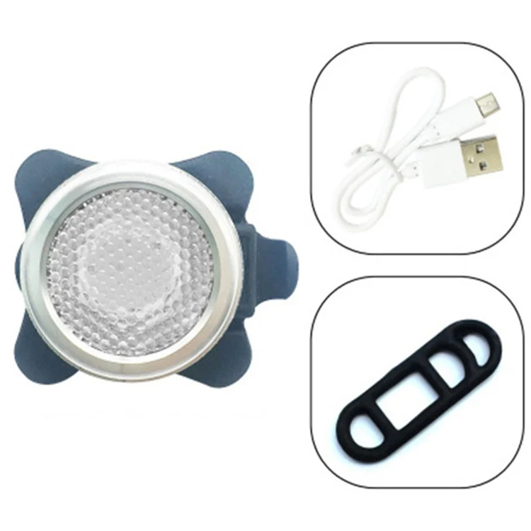 COB Lamp Bead 160LM USB Charging Four-speed Waterproof Bicycle Headlight / Taillight Set, Red Blue Light Dimming 650MA - Image 2