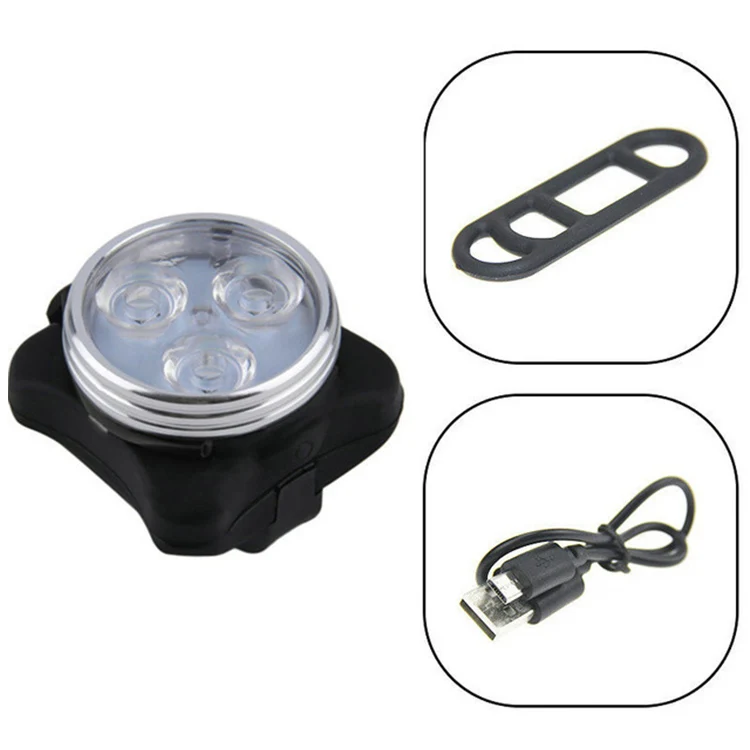 COB Lamp Bead 160LM White Light USB Charging Four-speed Waterproof Bicycle Headlight / Taillight Set - Image 4