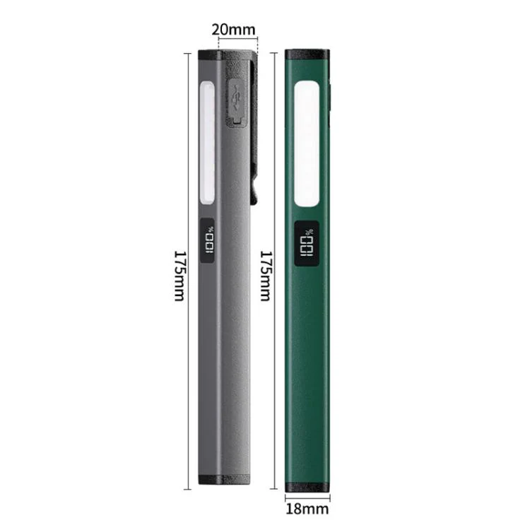 COB Pen Clip Light USB Rechargeable Auto Repair Work Light Strong Magnetic Adhesion Flashlight(Gray) - Image 11