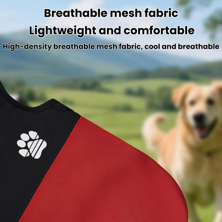 Color Block Dog Vest With Paw Print, Breathable Mesh Pet Harness Vest With Leash Attachment, Size: XL(Pink) - Image 3