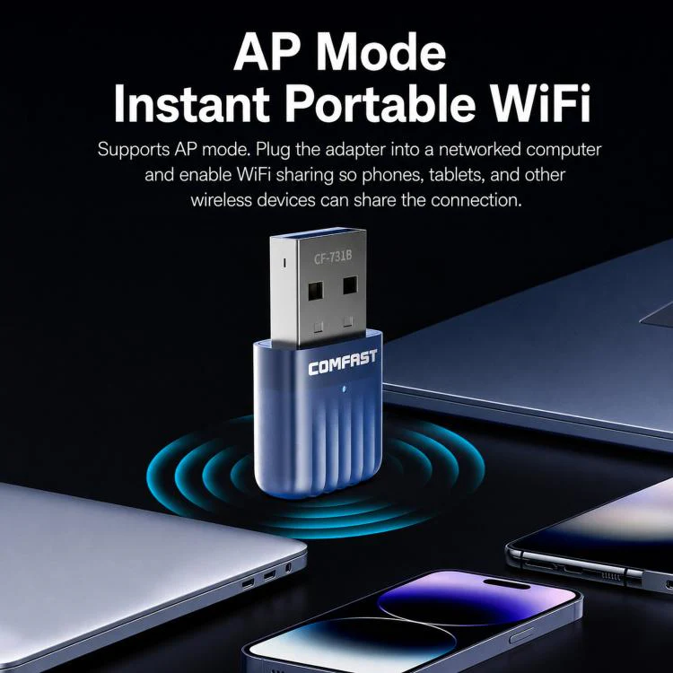 COMFAST CF-731B WiFi 6 Bluetooth 5.4 USB Adapter AX600 Dual Band 2.4G/5G Wireless Network Card - Image 10