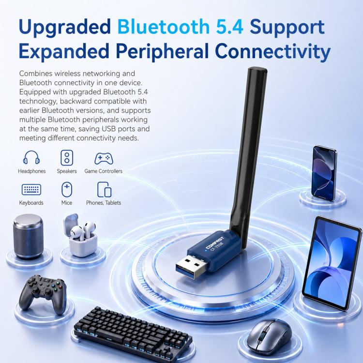 COMFAST CF-733BF WiFi 6 Bluetooth 5.4 USB Adapter AX900 Dual Band Wireless Network Card - Image 7