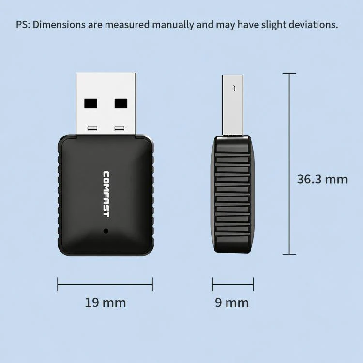 COMFAST CF-943AX V2 AX900 WiFi 6 Bluetooth 5.4 USB Adapter Dual-Band Wireless Network Card(Black) - Image 10