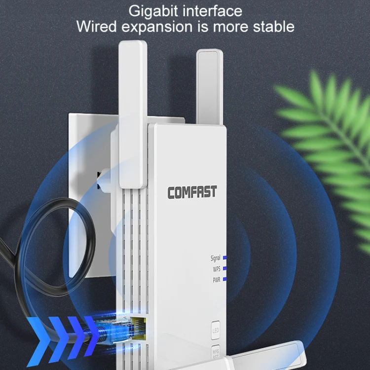 COMFAST CF-AC2100 2100Mbps Wireless WIFI Signal Amplifier Repeater Booster Network Router with 4 Antennas, UK Plug - Image 5