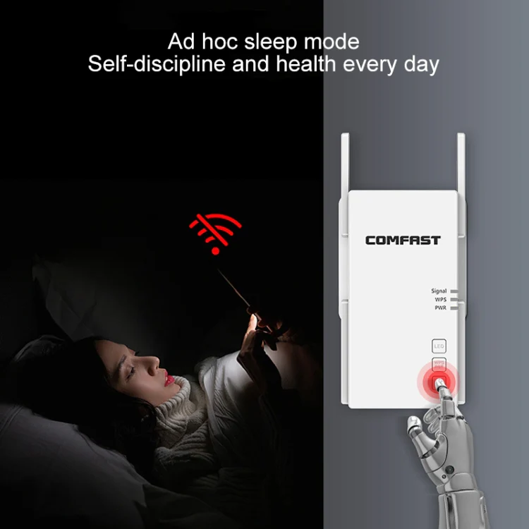 COMFAST CF-AC2100 2100Mbps Wireless WIFI Signal Amplifier Repeater Booster Network Router with 4 Antennas, UK Plug - Image 8