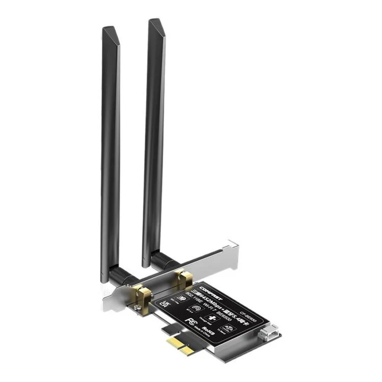 COMFAST CF-BE650 Tri-Band 6500Mbps WiFi 7 PCIe Card Bluetooth 5.4 Desktop Wireless Adapter