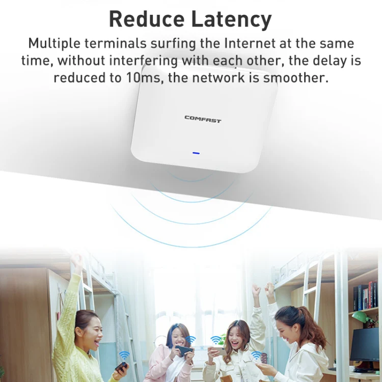 COMFAST CF-E393AX 3000Mbps WIFI6 Dual Frequency Ceiling Mounted Indoor Wireless AP(White) - Image 6