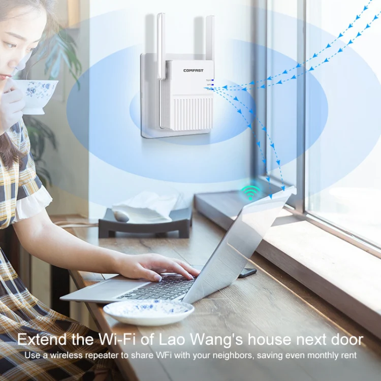 COMFAST CF-N300 300Mbps Wireless WIFI Signal Amplifier Repeater Booster Network Router with 2 Antennas - Image 6