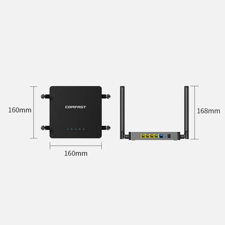 COMFAST CF-N5 V2 1200Mbps WiFi6 Dual Band Wireless Router With Gigabit Ethernet Port, 4x5dBi Antenna(EU Plug) - Image 11