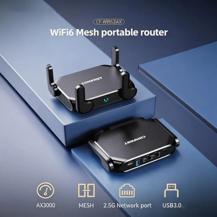 COMFAST CF-WR632AX 3000Mbps WiFi 6 Mesh WIFI Gigabit Router 2.4G/5.8GHz Dual-Band Wireless Signal Amplifier With 2.5G WAN/LAN Port, USB 3.0(EU Plug) - Image 2