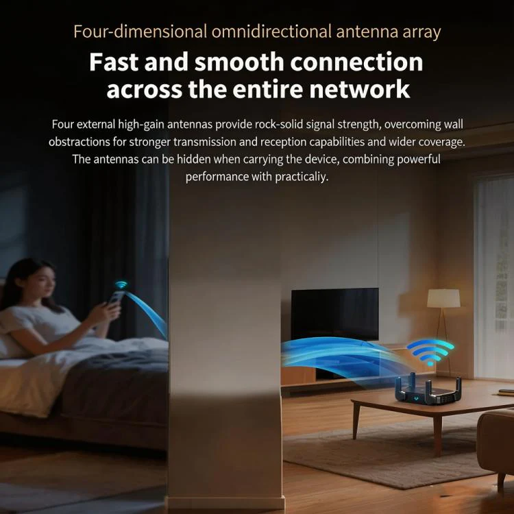 COMFAST CF-WR632AX 3000Mbps WiFi 6 Mesh WIFI Gigabit Router 2.4G/5.8GHz Dual-Band Wireless Signal Amplifier With 2.5G WAN/LAN Port, USB 3.0(US Plug) - Image 10