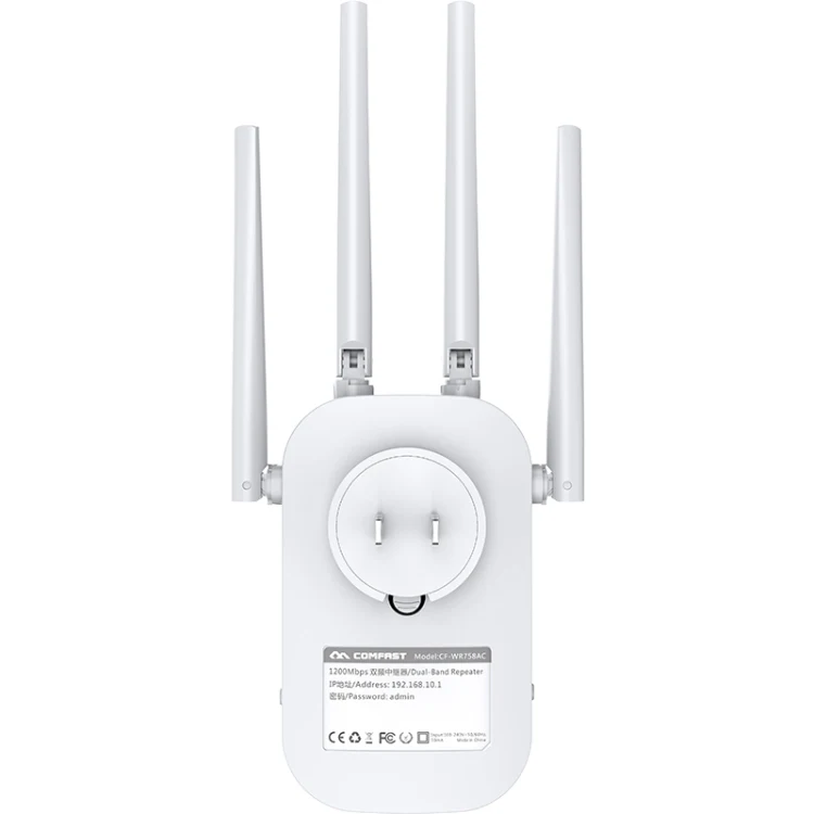 COMFAST CF-WR758AC Dual Frequency 1200Mbps Wireless Repeater 5.8G WIFI Signal Amplifier, CN Plug - Image 3