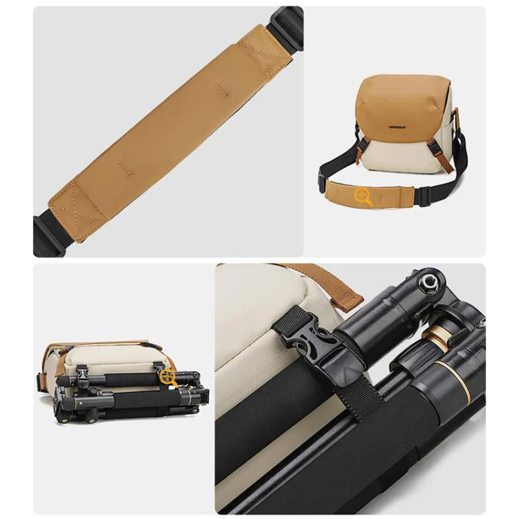Contrast Color Crossbody Shoulder DSLR Camera Bag, Size:26 x 24 x 11cm L(Orange) - Image 12