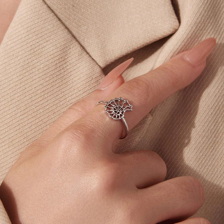 Copper Plated With White Gold Adjustable Ocean Life Opening Ring(YIR304-E) - Image 4