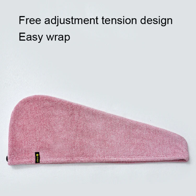 Coral Velvet Quick Dry Absorbent Hair Dryer Hat Plus Thicken Shower Cap Hotel Household Wrap Head Towel(Dark Gray) - Image 2