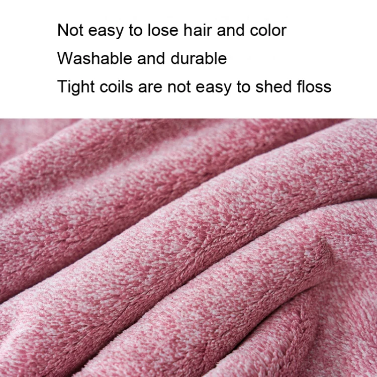 Coral Velvet Quick Dry Absorbent Hair Dryer Hat Plus Thicken Shower Cap Hotel Household Wrap Head Towel(Light Gray) - Image 5