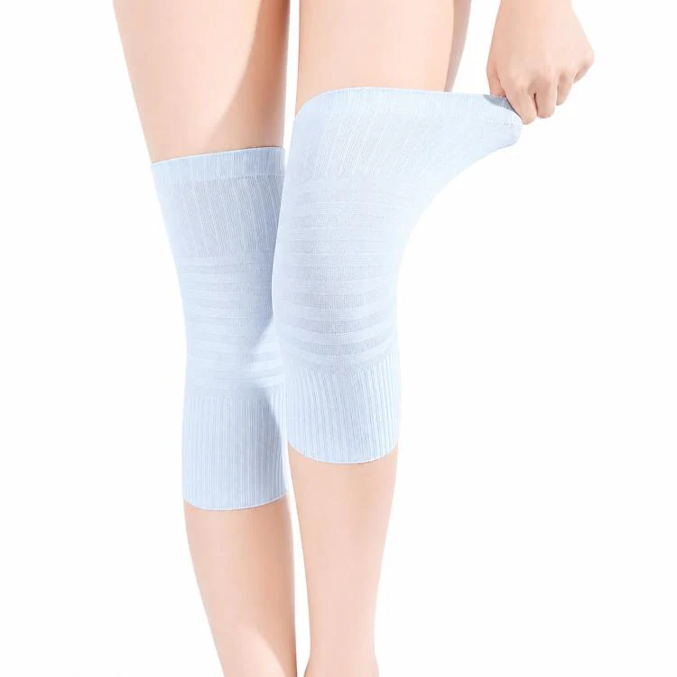 Cotton Knee Pads Breathable Cool Comfortable Non-Slip Thin Summer Knee Pads, Size: L(Long 28cm Blue)
