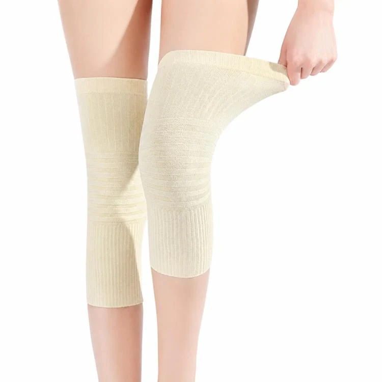 Cotton Knee Pads Breathable Cool Comfortable Non-Slip Thin Summer Knee Pads, Size: M(Long 28cm Skin Color)