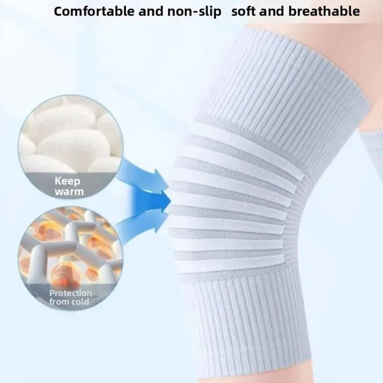 Cotton Knee Pads Breathable Cool Comfortable Non-Slip Thin Summer Knee Pads, Size: XL(Long 28cm Black) - Image 6