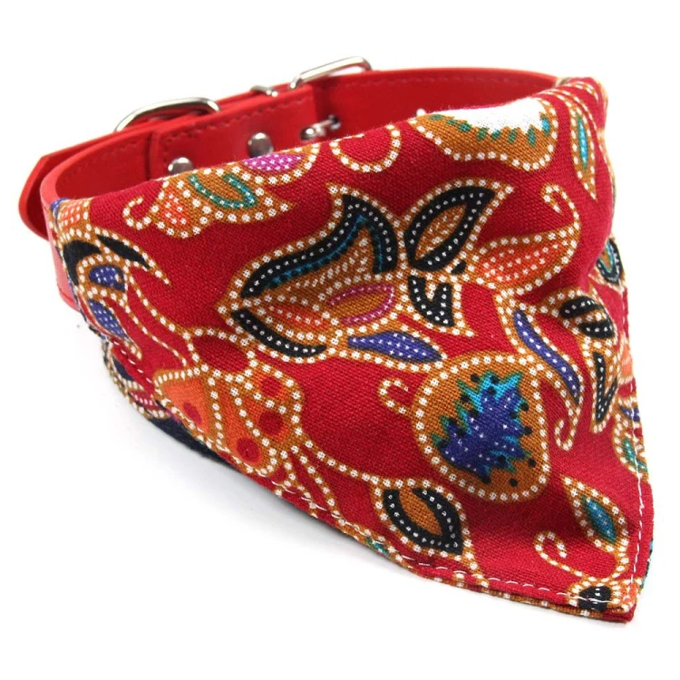 Cotton Pet Bib Cat Headband Dog Saliva Towel, Size:L(Red) - Image 2