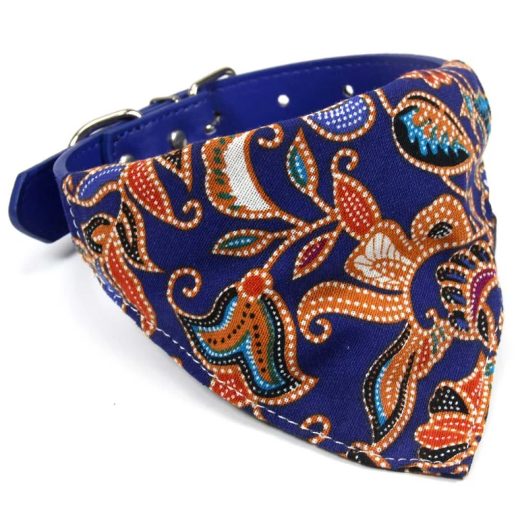 Cotton Pet Bib Cat Headband Dog Saliva Towel, Size:M(Blue) - Image 2