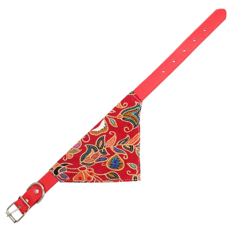 Cotton Pet Bib Cat Headband Dog Saliva Towel, Size:XS(Red) - Image 3