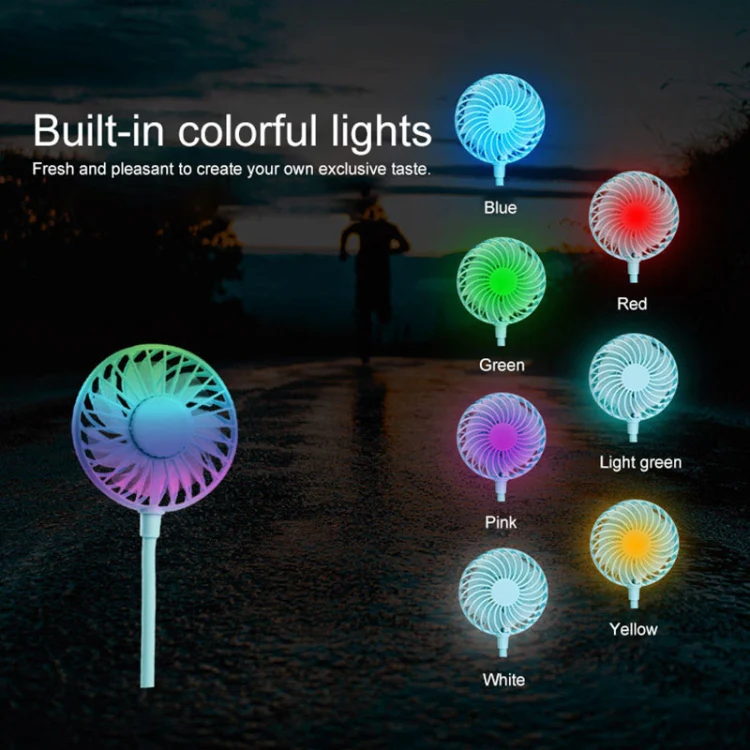 Creative Mini Hanging Neck Type Fan Outdoor LED Fan (White) - Image 11