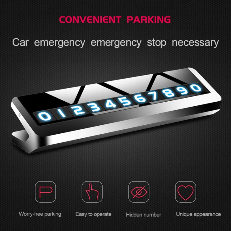 Creative Temporary Parking Card Car Sticker (Silver) - Image 12
