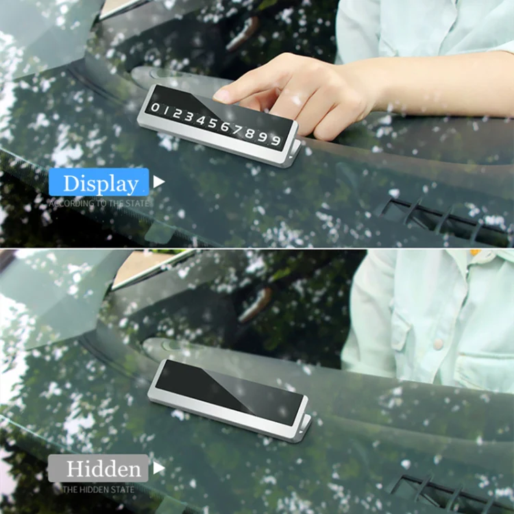 Creative Temporary Parking Card Car Sticker (Silver) - Image 15