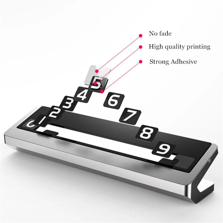 Creative Temporary Parking Card Car Sticker (Silver) - Image 3