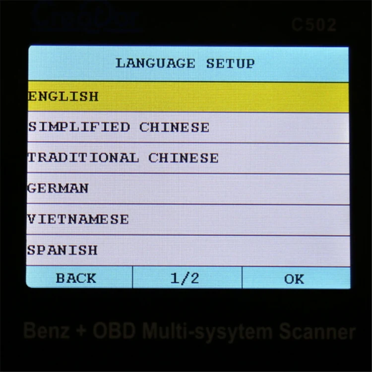 Creator C502 V7.6 Car OBD2 Multi-system Scanner Car Diagnostic Tool for Mercedes-Benz before 2016 - Image 5