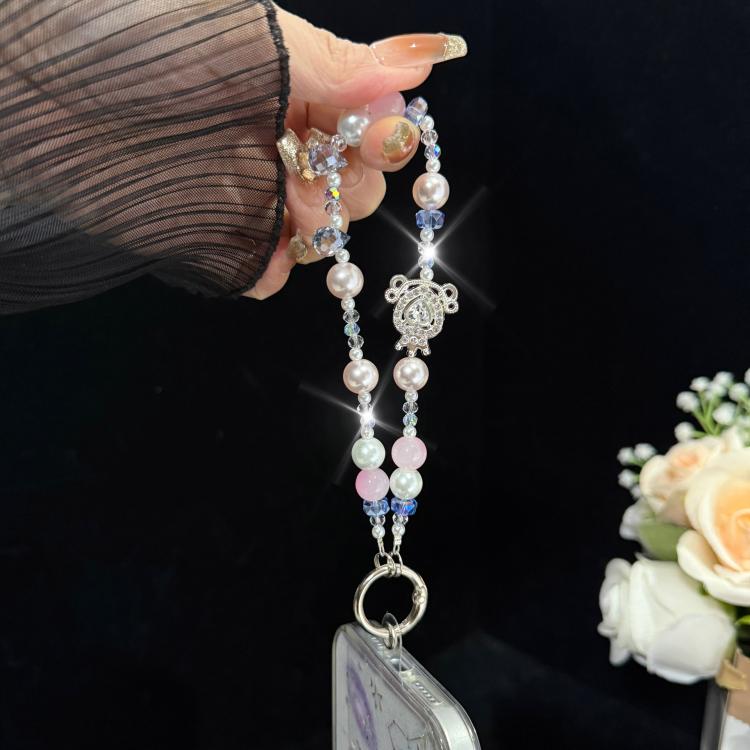 Crown & Heart Bead Crystal Chain(Purple) - Image 5