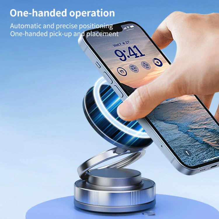 CTT28 Foldable Vacuum Magnetic Suction Cup Phone Holder(White) - Image 4