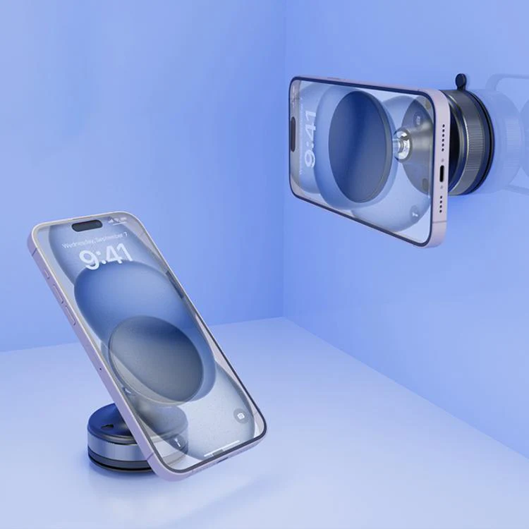 CTT29 Foldable Vacuum Magnetic Suction Cup Phone Holder(White) - Image 2