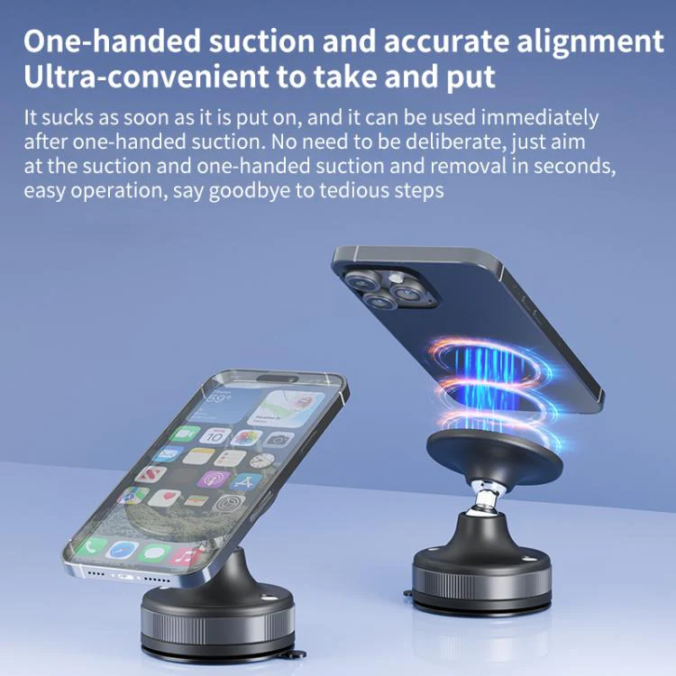 CTT29 Foldable Vacuum Magnetic Suction Cup Phone Holder(White) - Image 6