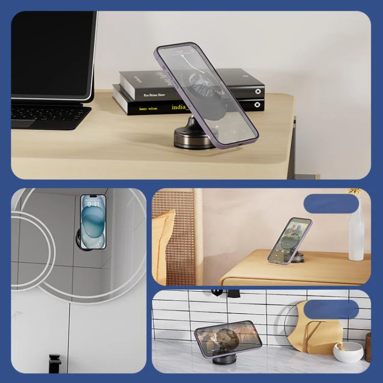 CTT29 Foldable Vacuum Magnetic Suction Cup Phone Holder(White) - Image 8