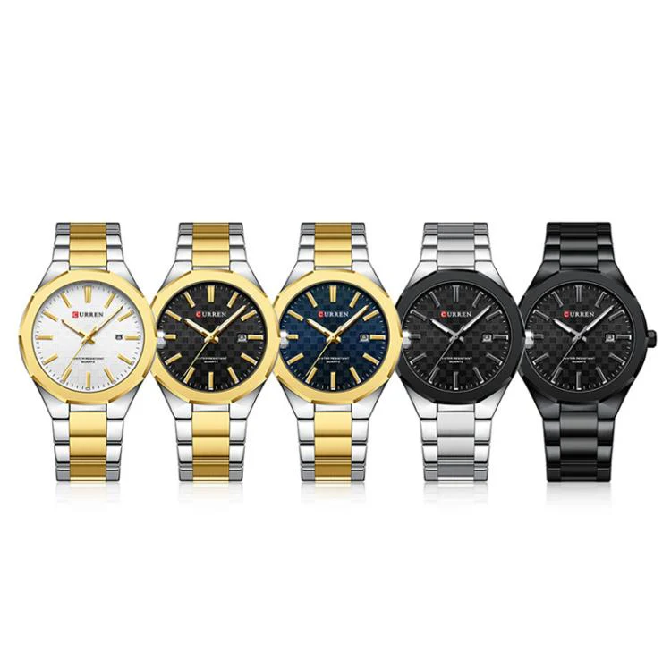 Curren Business Steel Band Calendar Men Quartz Watch(White Black) - Image 2
