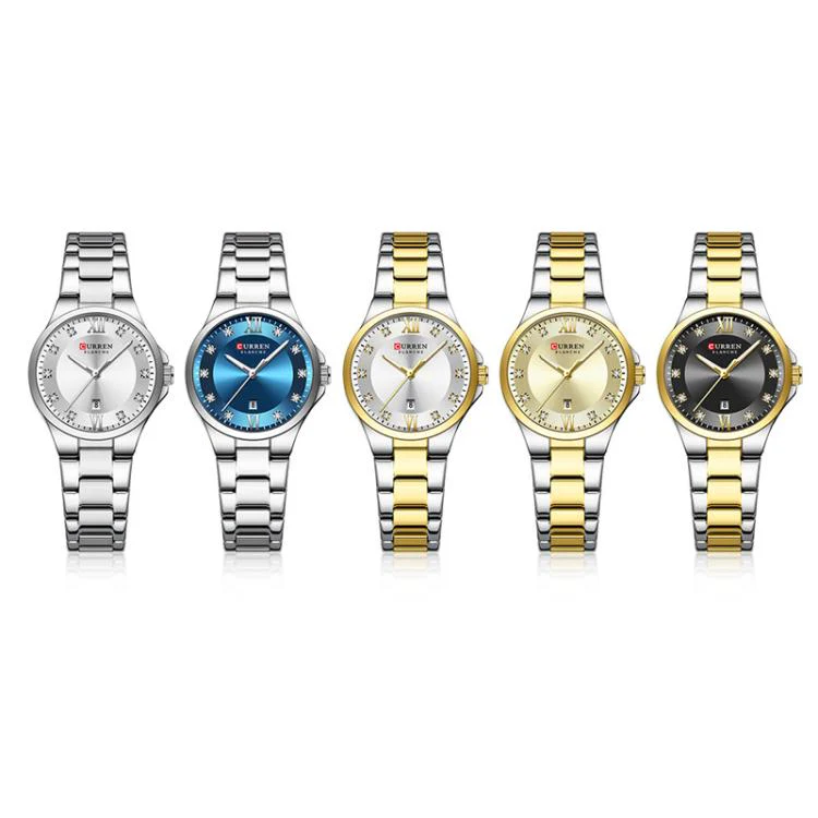 Curren Casual Steel Strap Ladies Calendar Watch(Gold) - Image 2