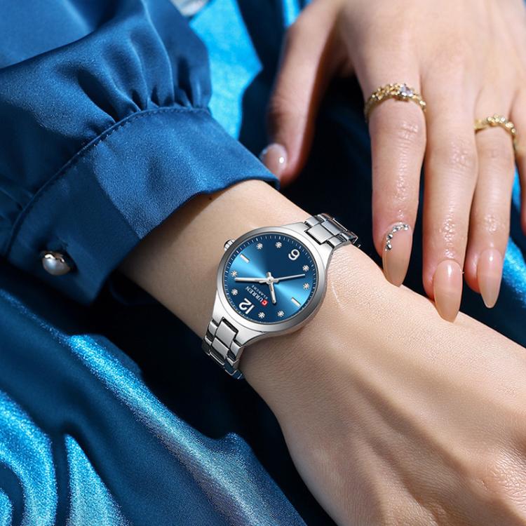Curren Casual Steel Strap Women Watch(Gold) - Image 7