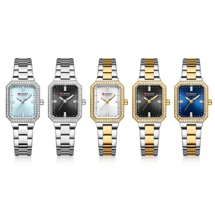 Curren Women Casual Steel Strap Watch(Gold White) - Image 2