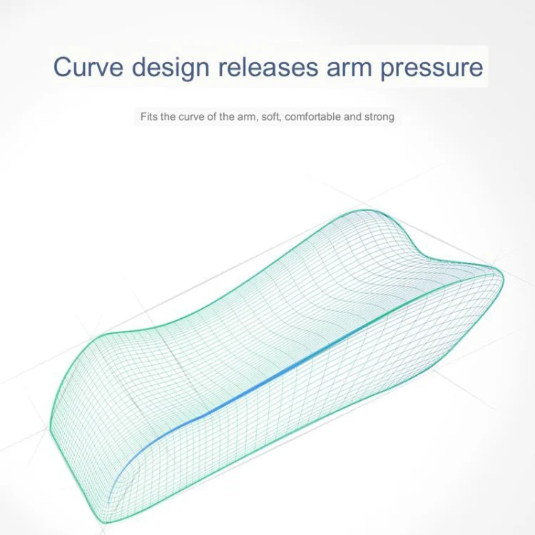 Curve Three-dimensional Support Memory Foam Office Chair Armrest Pad, Color: Black - Image 6