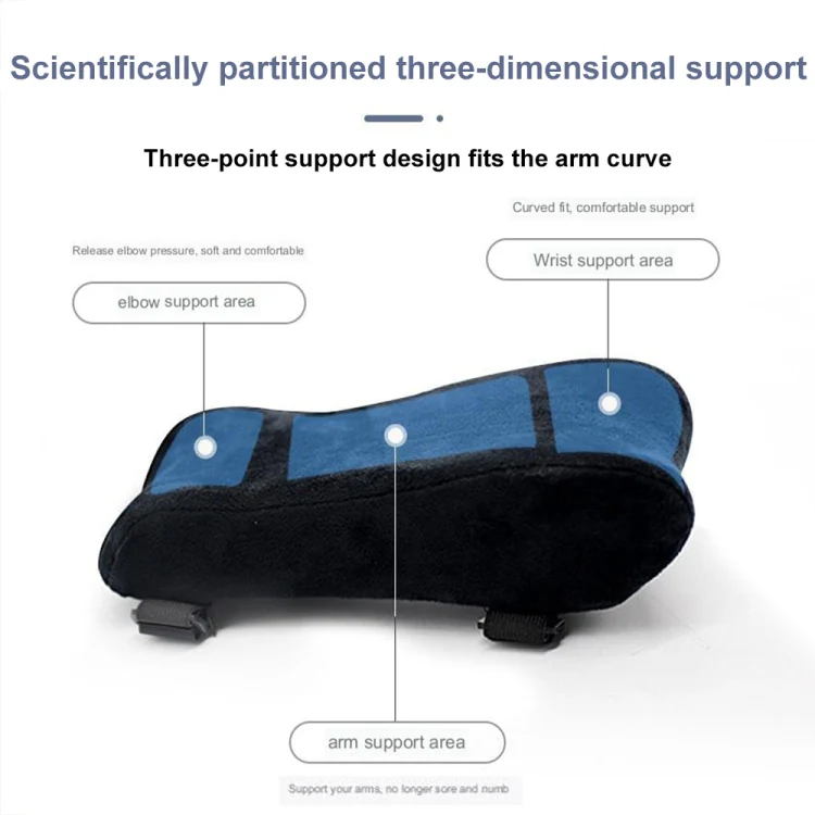 Curve Three-dimensional Support Memory Foam Office Chair Armrest Pad, Color: Gel Grid - Image 4
